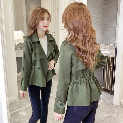 衣服女装妈妈40-50岁女人穿的气质女装春装外套洋气风衣短款流行 军
