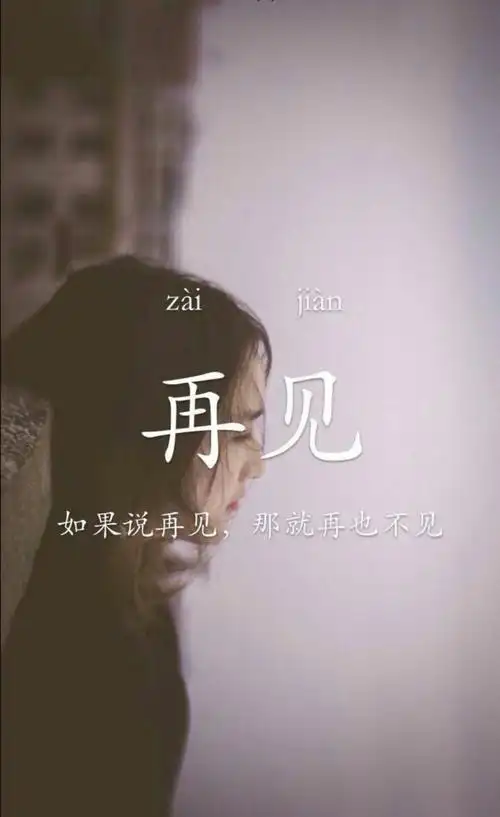 那句再见一不小心对应了再也不见 - 美篇