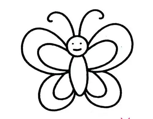 1一6年级画画图片大全,各种美丽的蝴蝶简笔画图片_动物简笔画_简笔画