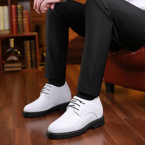 夏季白色男士特高高内增高10cm矮人巨显高跟鞋正装皮鞋