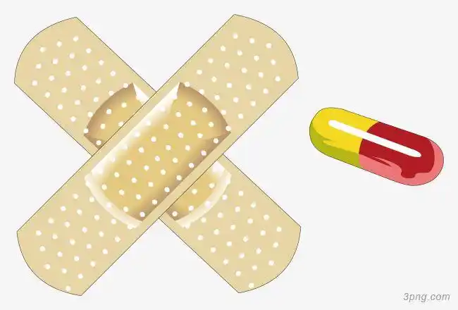 卡通医疗创可贴药