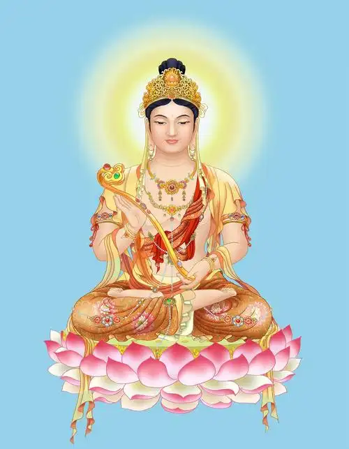 普贤菩萨手持如意莲花座文殊宗教人物印花十字绣-阿里巴巴