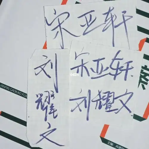 一些好朋友写给我的字#刘耀文 #宋亚轩 #文轩 #手写字