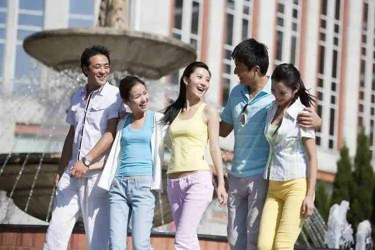 彩色,室外,度假,时尚,快乐,幸福,中国,亚洲,图片,许多人,站着,一群人