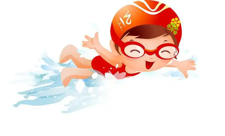 图品汇 设计元素 卡通手绘 卡通游泳的小孩 上图作品的源文件由图品汇