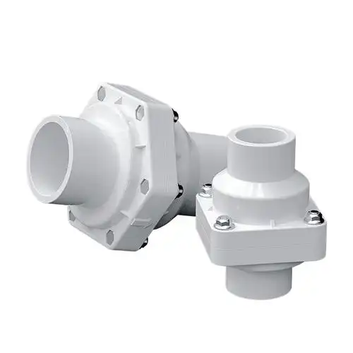 止回阀pvc板式白色排水管管件塑料下水管1寸40mm50止回阀