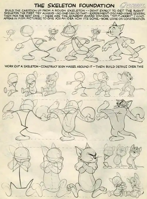 经典动画动作分解——迪士尼运动规律秘稿 - cg资讯 | 火星网-中国