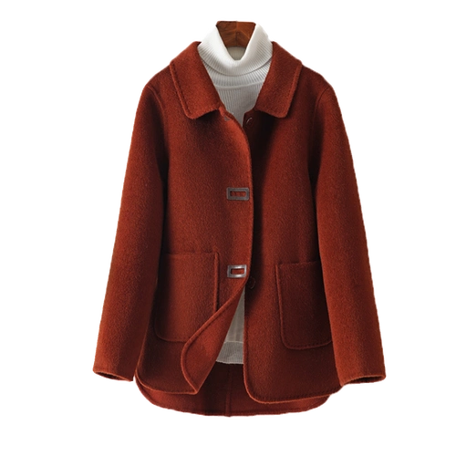 高端气质毛呢外套小个子 羊绒大衣女短款 - 女装/女士精品优惠券更
