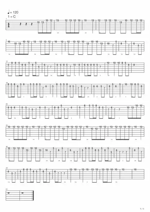 红楼梦葬花吟吉他谱c调吉他独奏谱