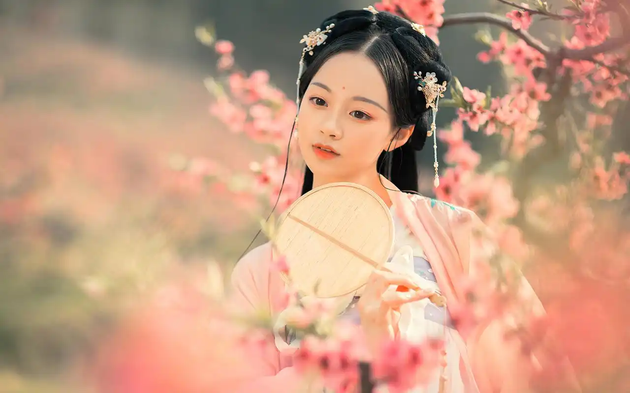甜美仙气古装美女高清桌面壁纸高清大图预览1920x1200_植物壁纸下载_
