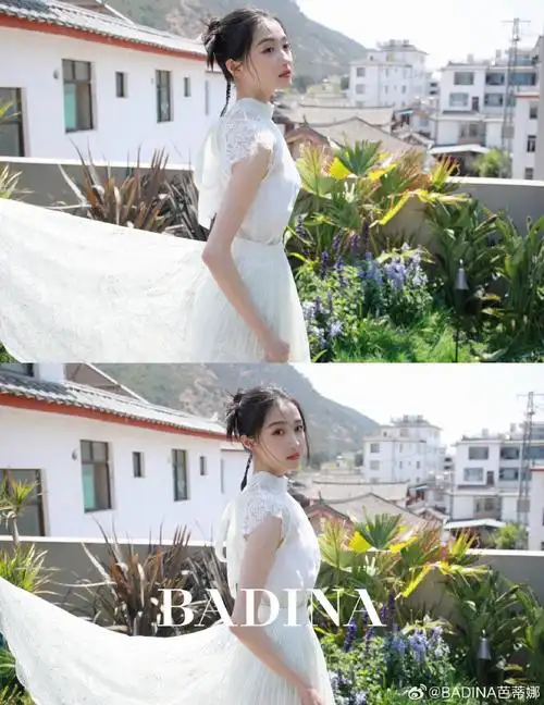 夏##连衣裙世家##寻迹东方至扇##关晓彤白色蕾丝连衣裙##关晓彤同款