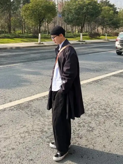 170130男生日系复古风衣一剑开天门75
