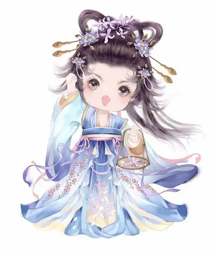 古风人物插画,q版 小可爱系列. 图