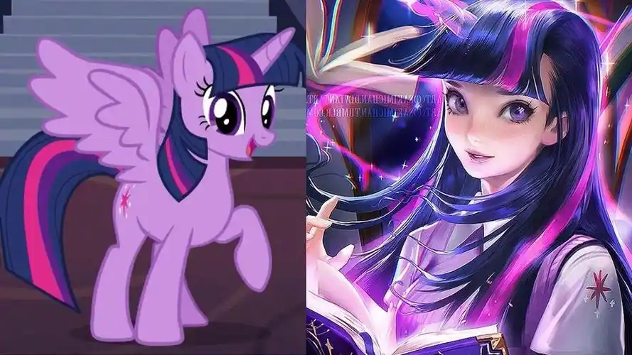 超美!你没有见过的小马宝莉变成人后的样子,紫悦惊艳到我了