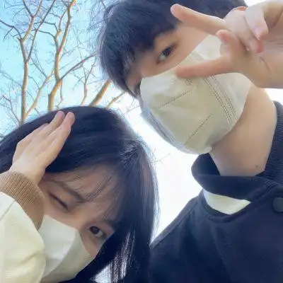 抖音超火口罩情侣头像,高清戴口罩的情侣头像双人图片_情侣头像_头像