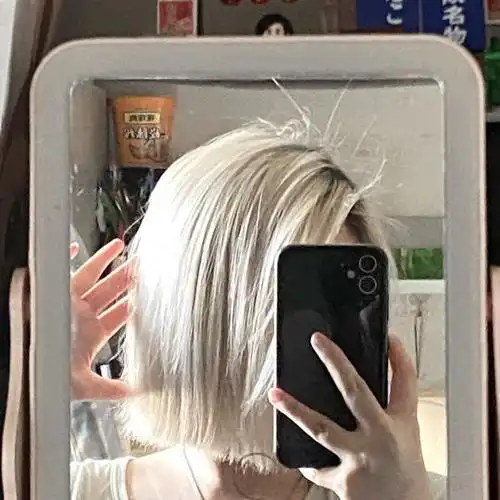 头发漂到1至10度的图片