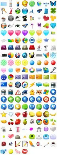 精致win7风格的系统电脑桌面图标png素材下载