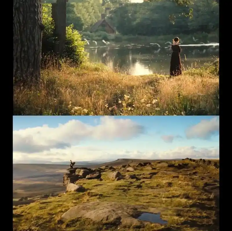 傲慢与偏见油画风格电影平淡的生活幽默的语言各色人物乡村美景光线的