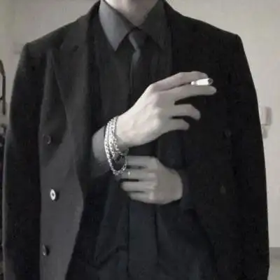 黑色简约绅士领带头像半身领带成熟男人专用头像