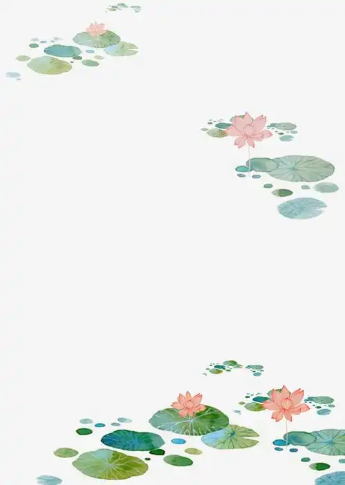 荷花古风手绘_高清png透明图片pic设计素材_墨鱼部落格