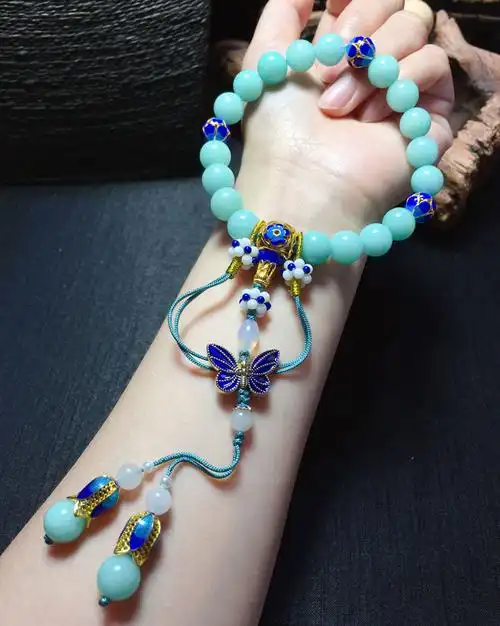 富察容音手链女延禧攻略秦岚皇后同款清十八子手串如懿传旗袍压襟橦华