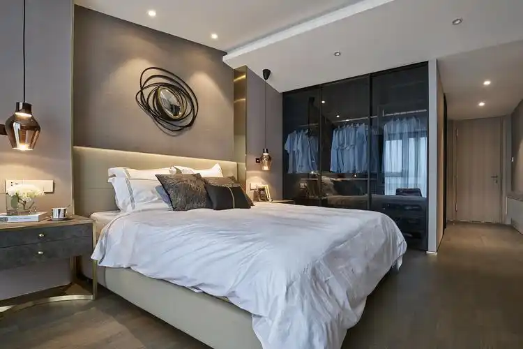 136㎡轻奢现代风卧室装修效果图