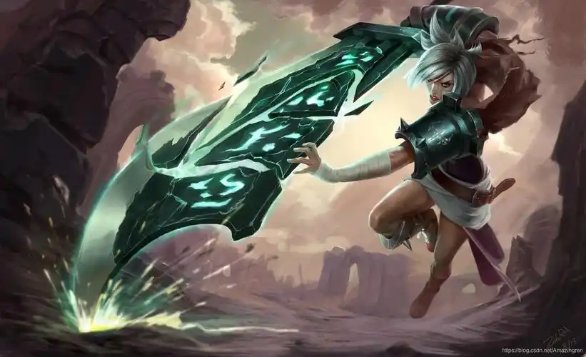 图片一:女神瑞文图片二:lol的logo图片三:初音图片四:晚霞或者日出