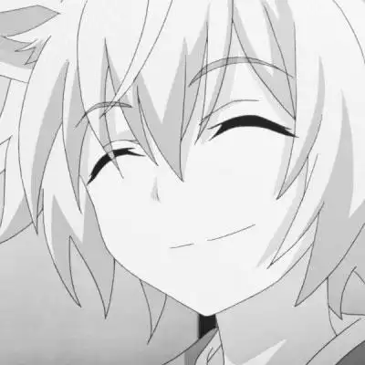 男生头像冷酷帅气侧脸动漫黑白图片