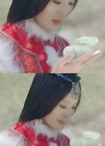 古装扮相中,胡天鸽的扮相国色天香,倾倒众生,赢得观众的一片好评.