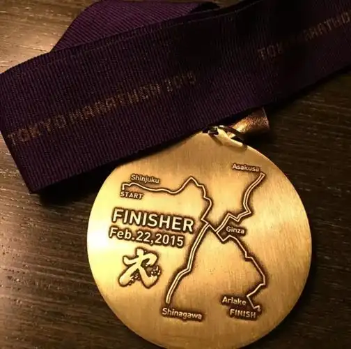 东京马拉松完赛奖牌最好吃的马拉松就是曼谷马拉松了!