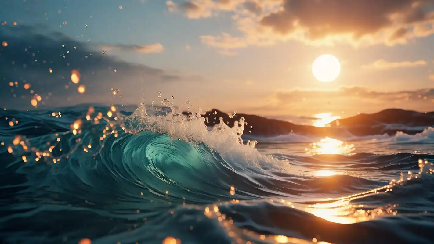 98浅色海浪壁纸,清新视觉享受95 夏日炎炎,来一组浅色海浪壁纸降