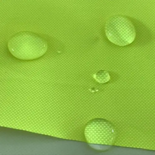 批发300d长丝牛津布荧光黄(420d长丝)防水pu工装制服防水雨衣布