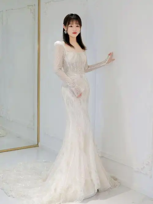 全网都在找的精致鱼尾晚礼服女明星即视感