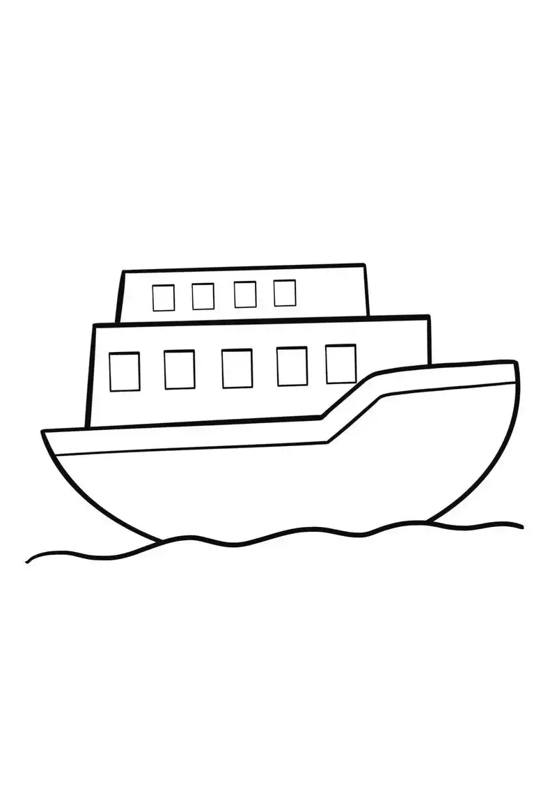 简单画教程分享 轮船#简笔画 #一起学画画 #画画 - 抖音