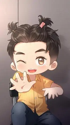 饭绘王俊凯遇上小小凯系列 头上两个小揪揪看着超可爱