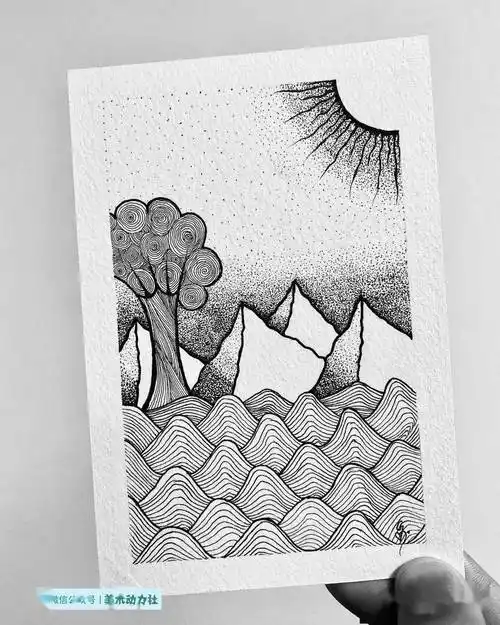 线描训练素材19张适合临摹的线描装饰画作品