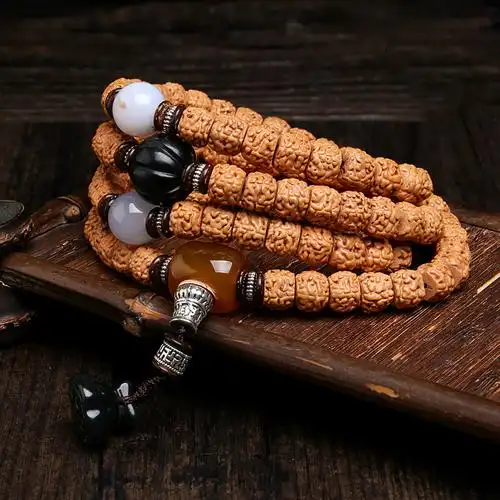 月印百川金刚菩提108颗手串男女款多圈手链青玉南瓜珠佛珠手串