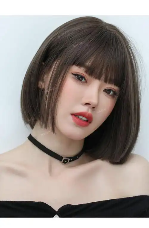 美元素假发女短发波波头甜美可爱齐刘海bobo头假头发学生短发型假发套