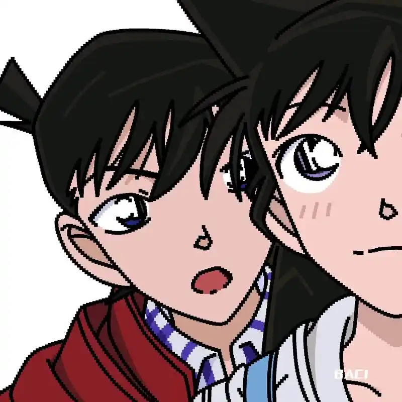 "新兰永恒" #名侦探柯南 #工藤新一#毛利兰 #情侣头像 - 抖音