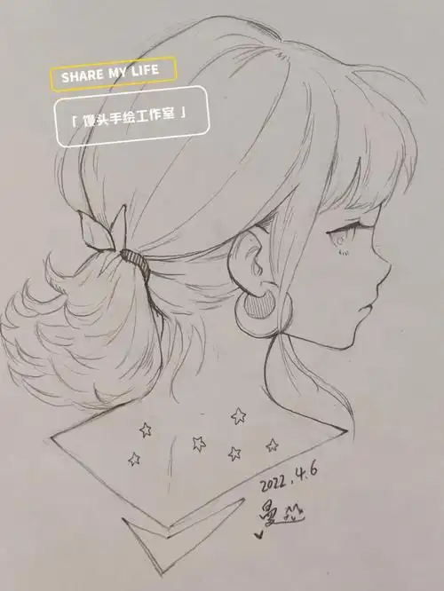 动漫线稿练习附过程图