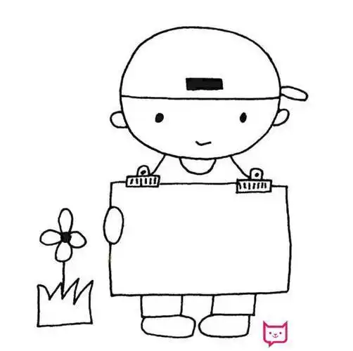 在画画的小男孩怎么画简笔画