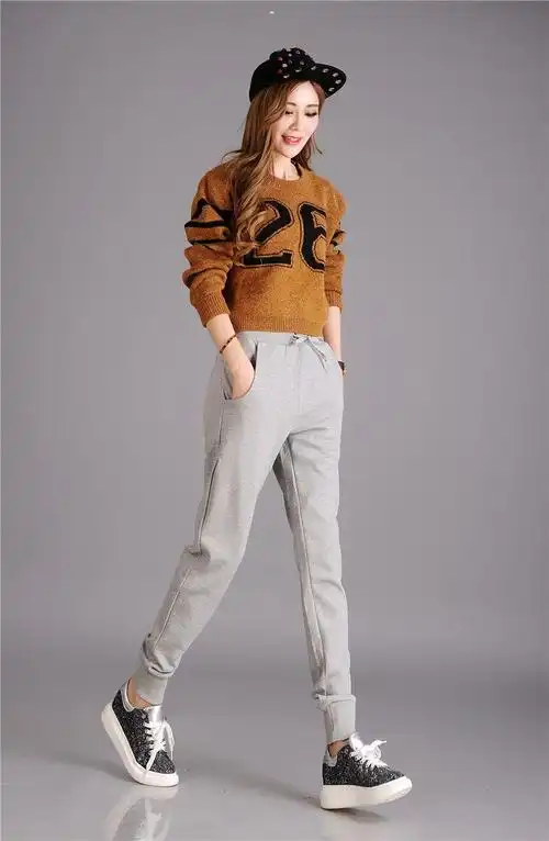 2016春秋运动裤小脚哈伦休闲裤女装宽松长裤子卫裤