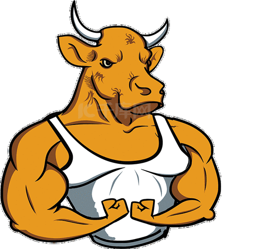 牛人健身拟人牛肌肉