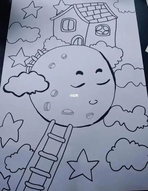 月球儿童创意美术