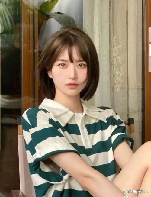 层次,流向,蓬松度,以及发型刘海的选择,设计的恰到好处,有着青春少女