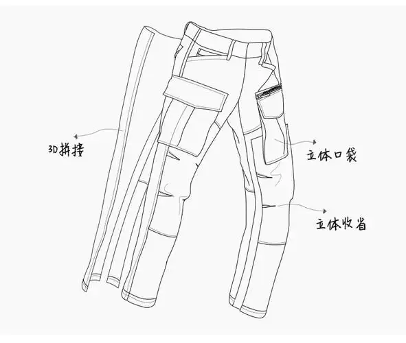 马登工装 美式复古军事风工装裤大口袋弯刀ins同款休闲修身长裤男