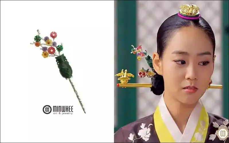 玉色发簪,青色衫,韩国的顶级艺饰