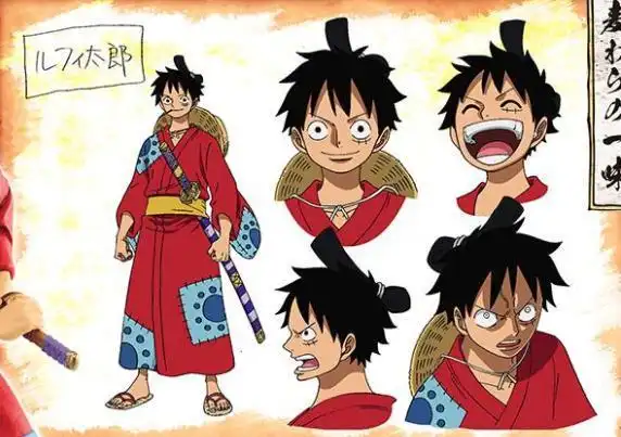 海贼王官方公布和之国动画造型图娜美穿着保守索隆衣品开挂