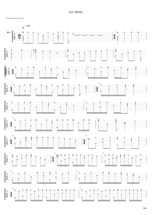 luv letter(情书)吉他谱