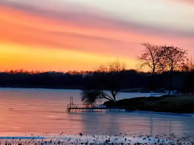 奇葩!冬季少见的晚霞美景